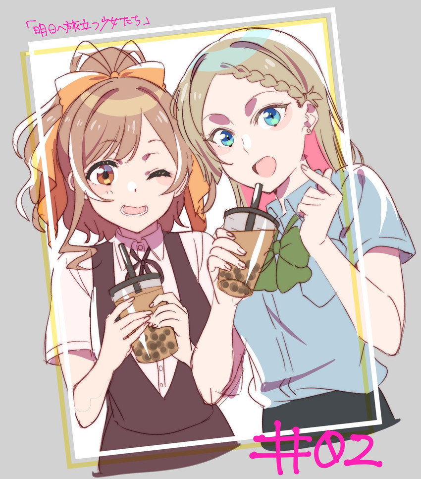 miyama suzune and kurusu seira (selection project) drawn by hirayama_kanna