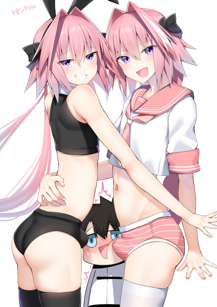fujimaru ritsuka and astolfo (fate and 1 more) drawn by kitajima_yuuki