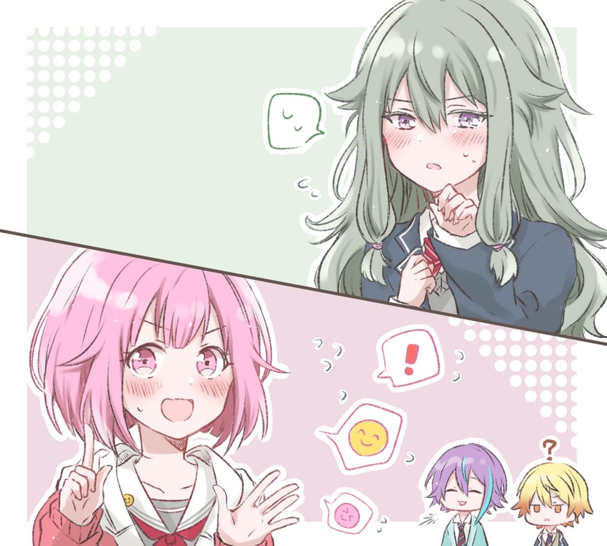 ootori emu, tenma tsukasa, kusanagi nene, and kamishiro rui (project sekai) drawn by kaku3561