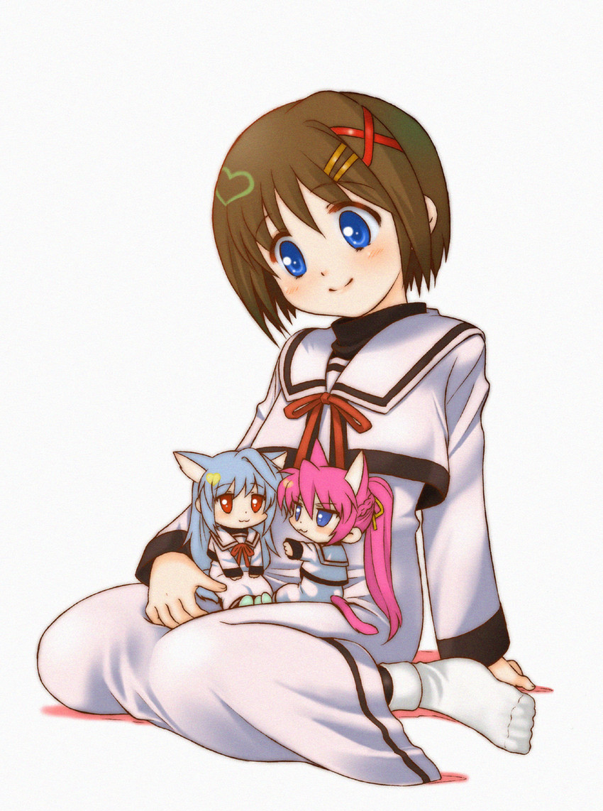 yagami hayate, signum, and reinforce (lyrical nanoha and 2 more) drawn by shinanoya_(satanicad)