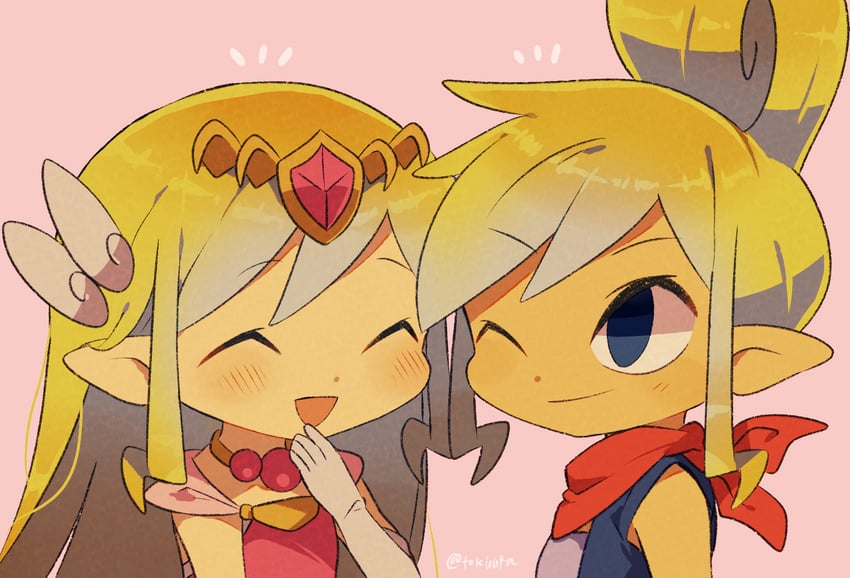 princess zelda, toon zelda, and tetra (the legend of zelda and 1 more) drawn by tokuura