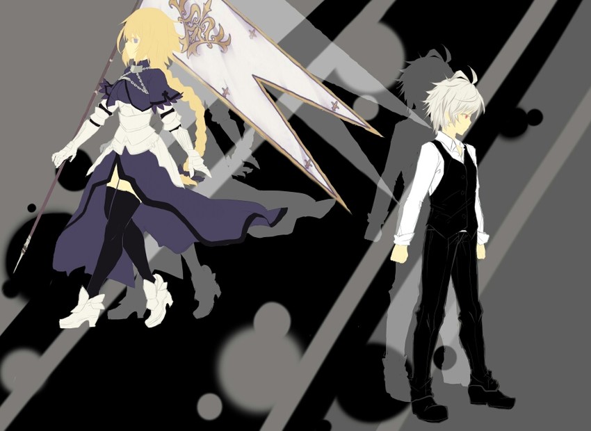 jeanne d'arc and sieg (fate and 1 more) drawn by sonori