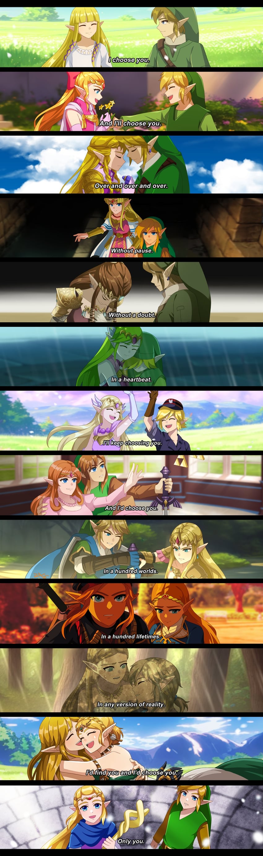 link, princess zelda, toon link, and toon zelda (the legend of zelda and 11 more) drawn by fuwafuwallen