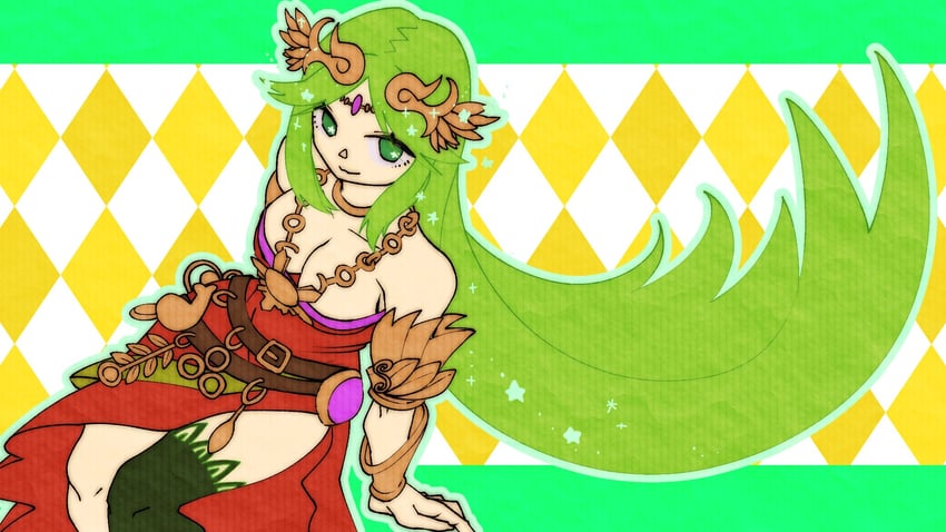 palutena (super smash bros. and 2 more) drawn by abababu000