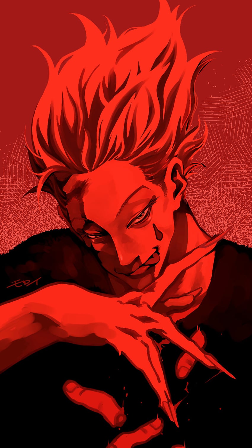 hisoka morow (hunter x hunter) drawn by moroi
