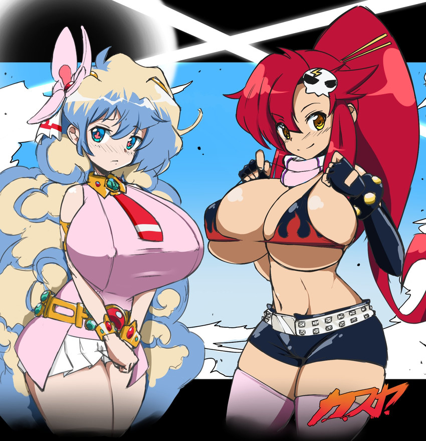 yoko littner and nia teppelin (tengen toppa gurren lagann) drawn by zoey_kazuya