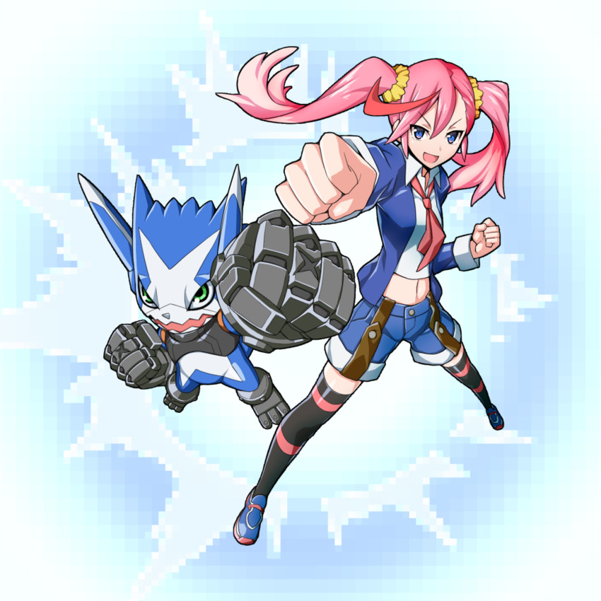 karan eri and dokamon (digimon and 1 more) drawn by sin6
