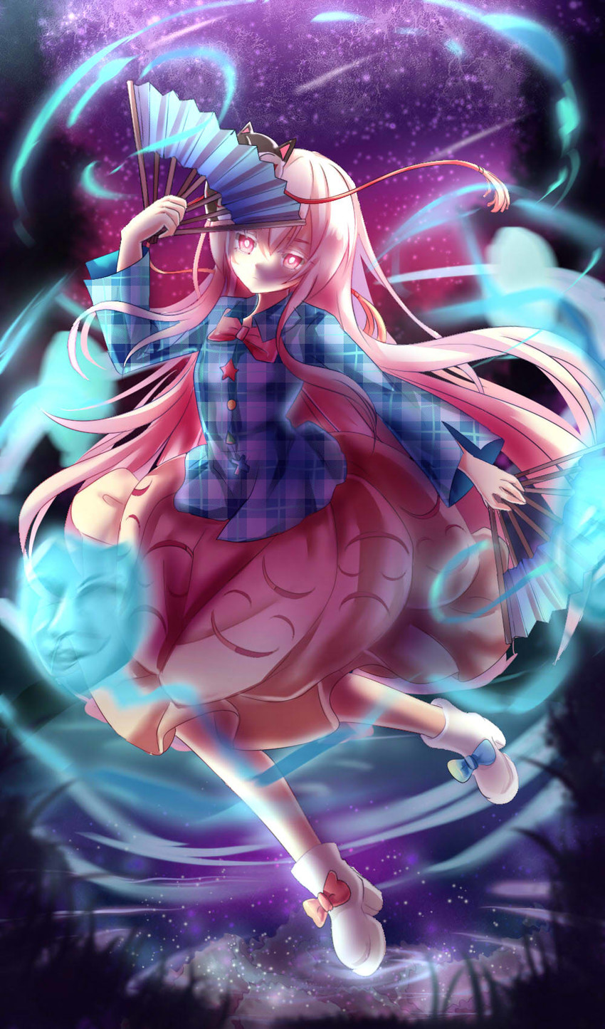hata no kokoro (touhou) drawn by nga_(ray_ray)