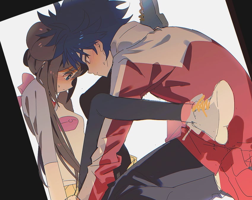 rosa and hugh (pokemon and 1 more) drawn by kkodle2