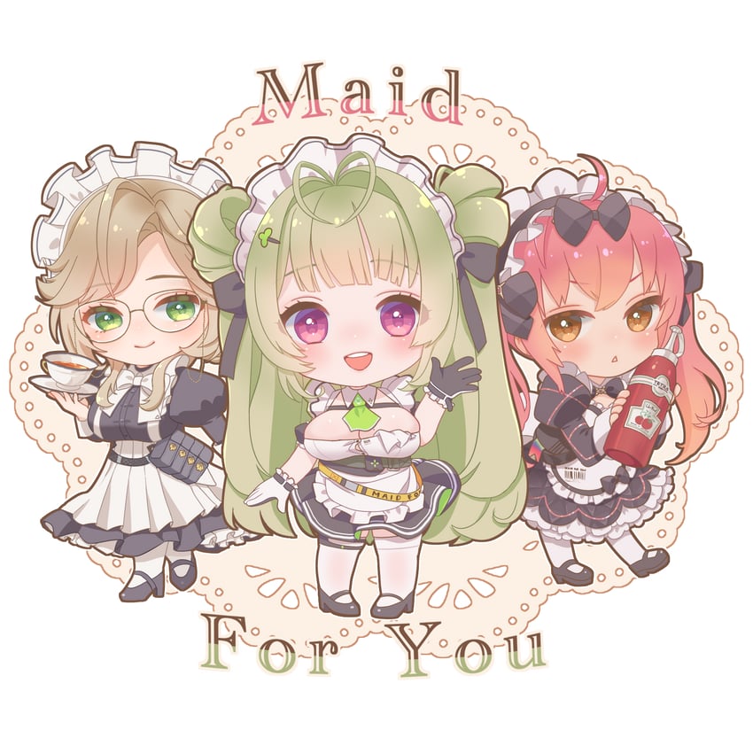 soda, ade, and cocoa (goddess of victory: nikke) drawn by yashima_xx