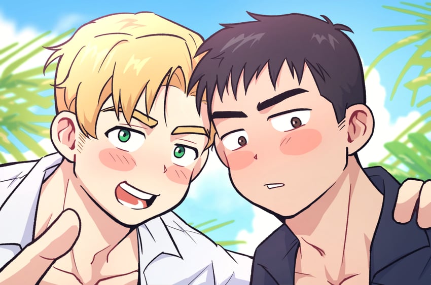 ao isami and lewis smith (yuuki bakuhatsu bang bravern) drawn by wasted_m9