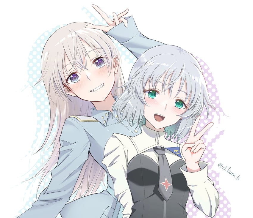 sanya v. litvyak and eila ilmatar juutilainen (world witches series and 1 more) drawn by kumi_cure