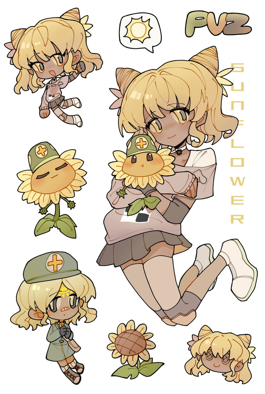 sunflower (plants vs. zombies and 1 more) drawn by ive0iv7307