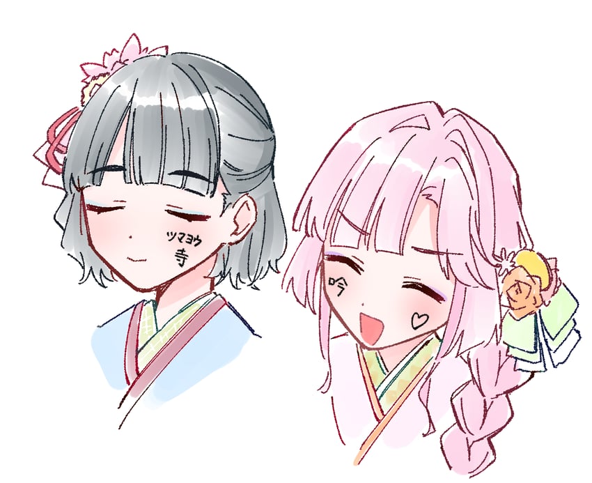momose ginko and anyoji hime (love live! and 1 more) drawn by zangemiya