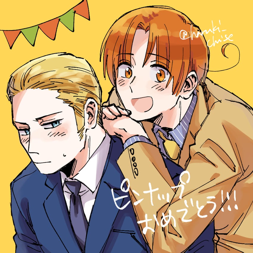 northern italy and germany (axis powers hetalia) drawn by haruki_chise