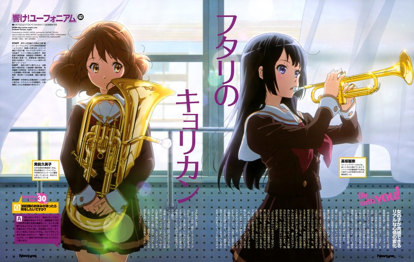 oumae kumiko and kousaka reina (hibike! euphonium and 1 more) drawn by ikeda_shouko