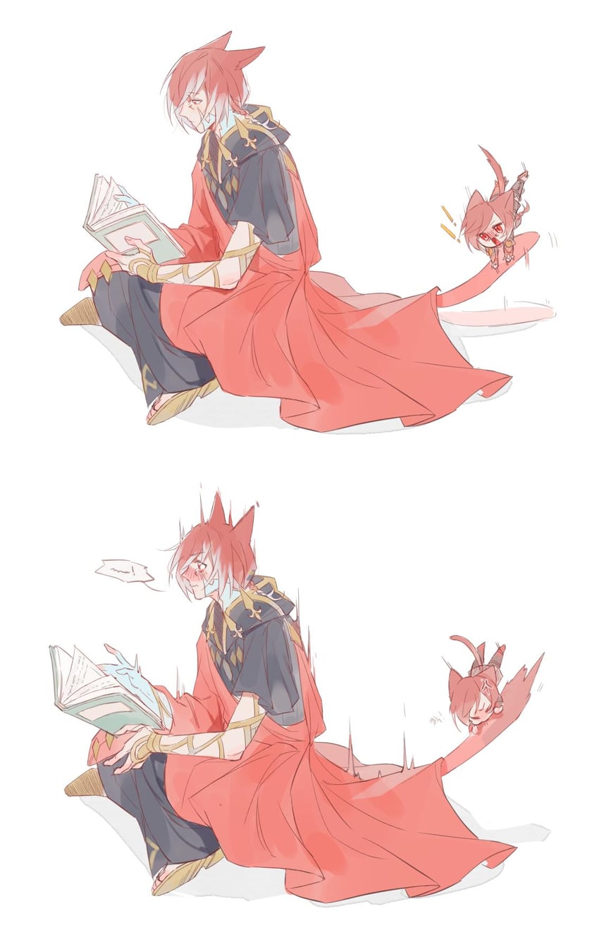 g'raha tia and crystal exarch (final fantasy and 1 more) drawn by tladpwl03