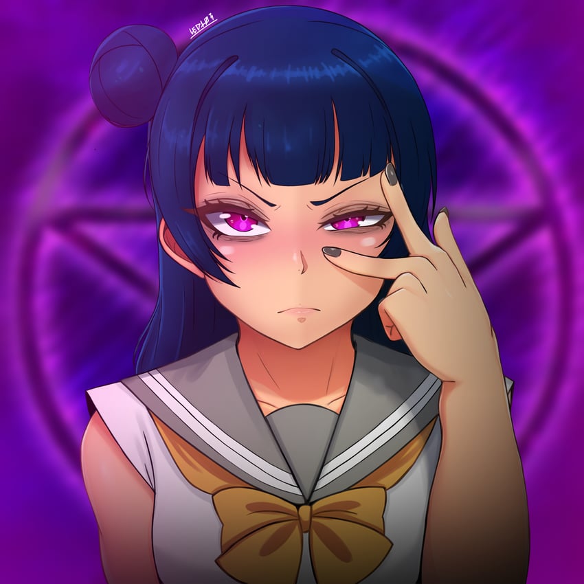 tsushima yoshiko (love live! and 1 more) drawn by led103