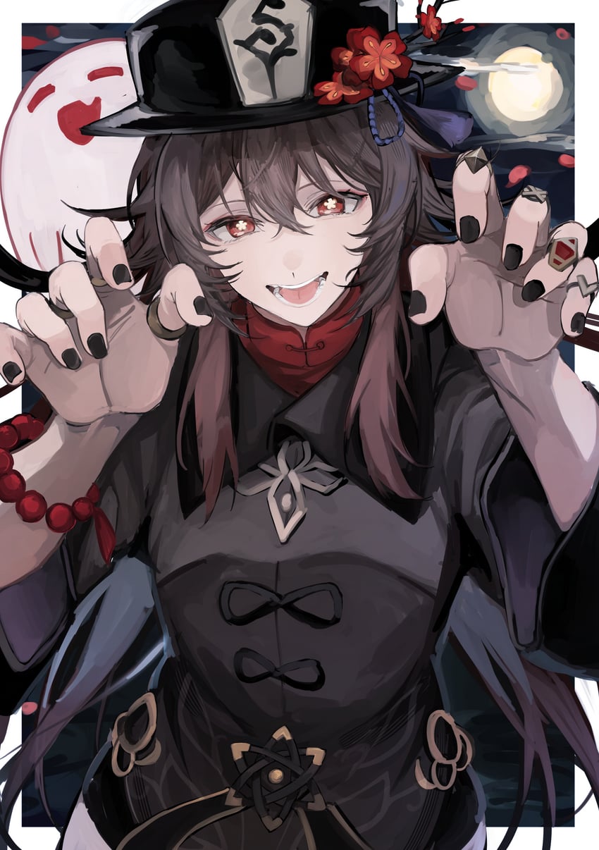 hu tao and boo tao (genshin impact) drawn by emiya_negi