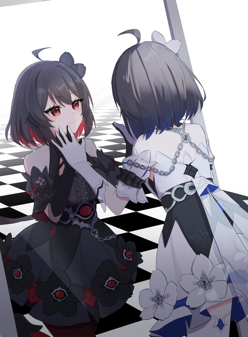 seele vollerei and seele (honkai and 1 more) drawn by h2o_omizu