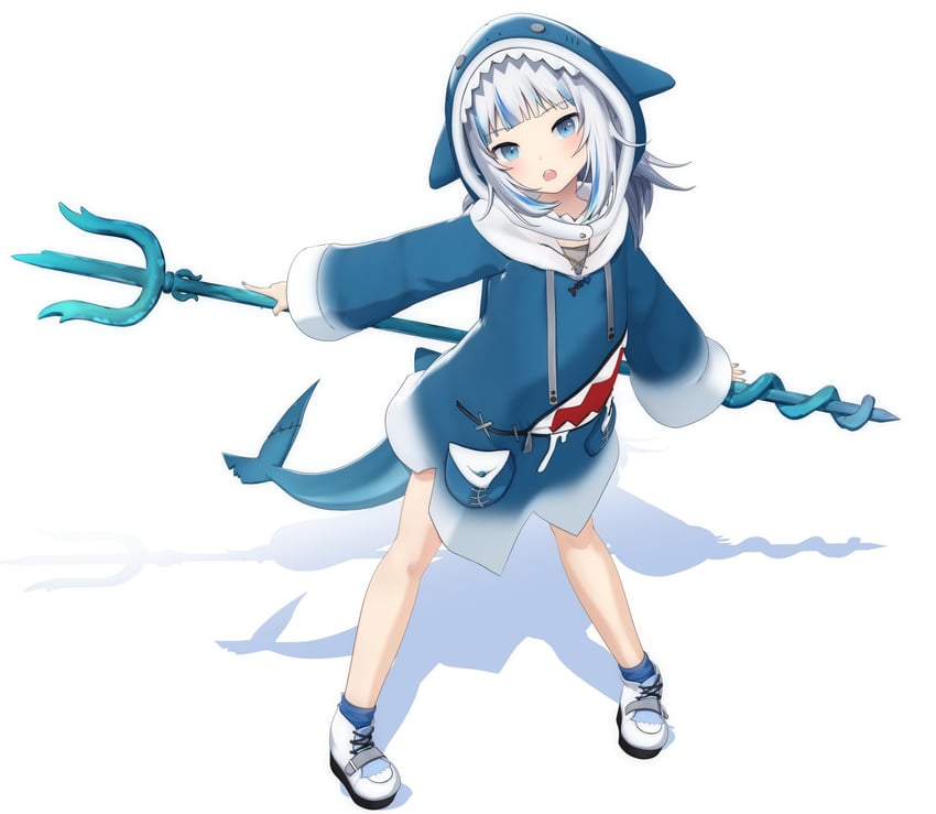 gawr gura (hololive and 1 more) drawn by ponpu-chou