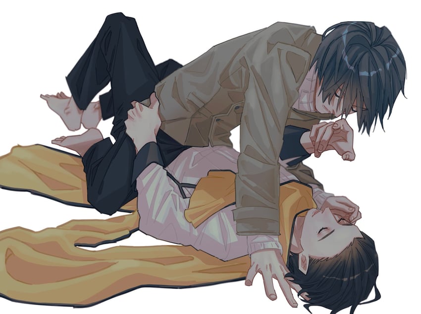 yuuki makoto and mochizuki ryouji (persona and 1 more) drawn by tokofu_u
