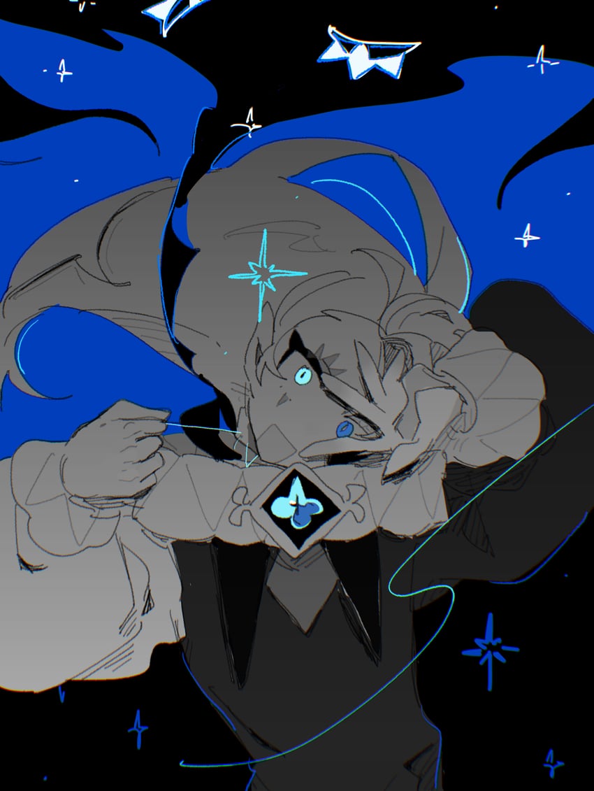 shadow milk cookie (cookie run and 1 more) drawn by koro_(user_mvwt3327)