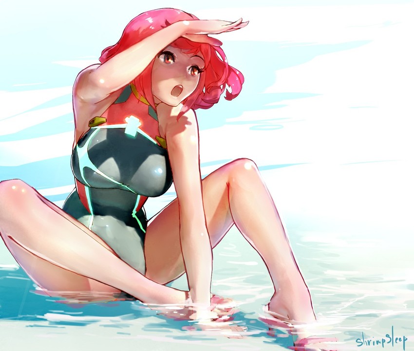 pyra (xenoblade chronicles and 1 more) drawn by shrimqsleeq