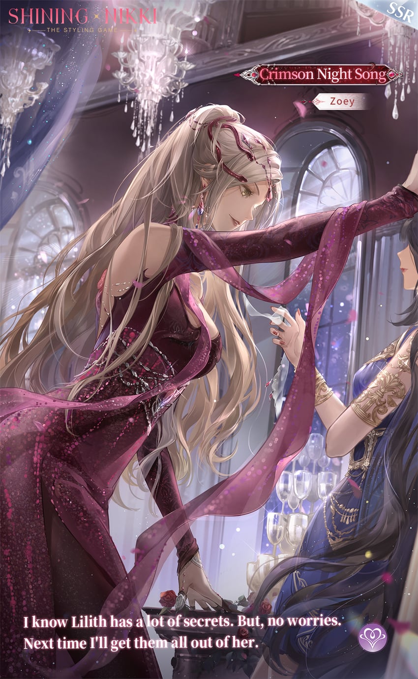 lilith, zoey, timeless ode, and crimson night song (nikki and 1 more)