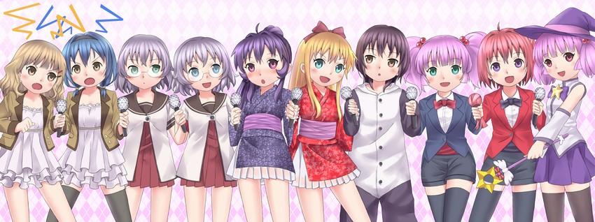 toshinou kyouko, akaza akari, funami yui, yoshikawa chinatsu, oomuro sakurako, and 5 more (yuruyuri) drawn by rumil
