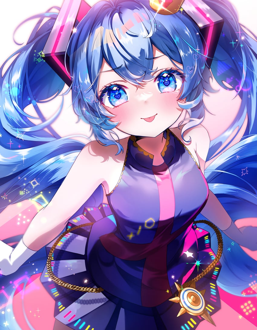 hatsune miku (vocaloid and 1 more) drawn by shirayuki_towa
