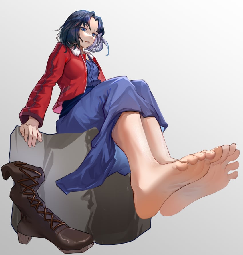 ryougi shiki (fate and 1 more) drawn by qingjiao_rou_si