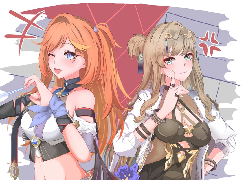 songque and senadina (honkai and 1 more) drawn by erasumo3821