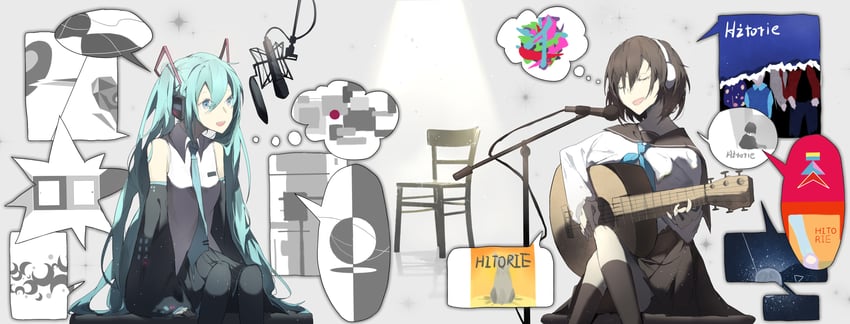 hatsune miku and wowaka (vocaloid and 5 more) drawn by dinned