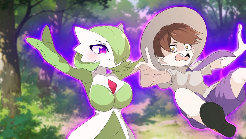 gardevoir and florian (pokemon and 1 more) drawn by grapeanime