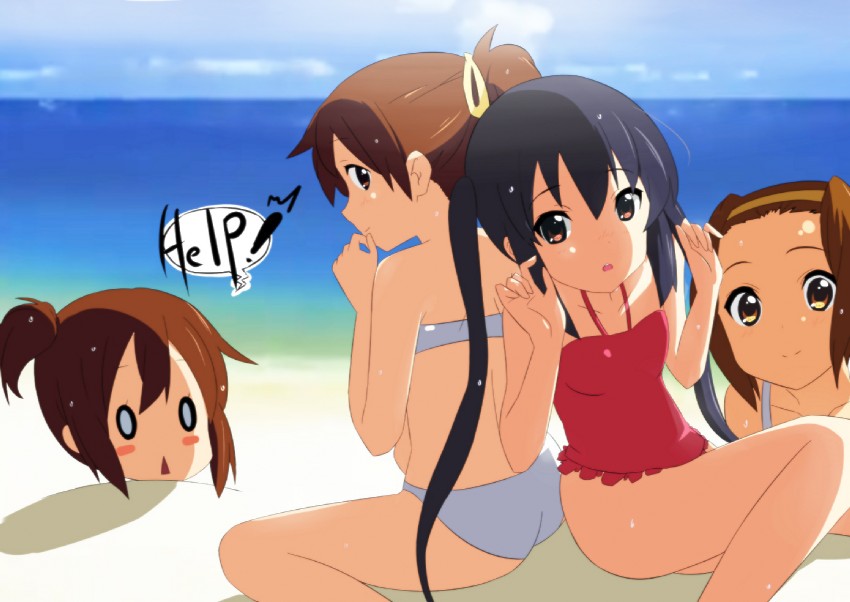 nakano azusa, hirasawa yui, tainaka ritsu, and hirasawa ui (k-on!) drawn by yunotimo