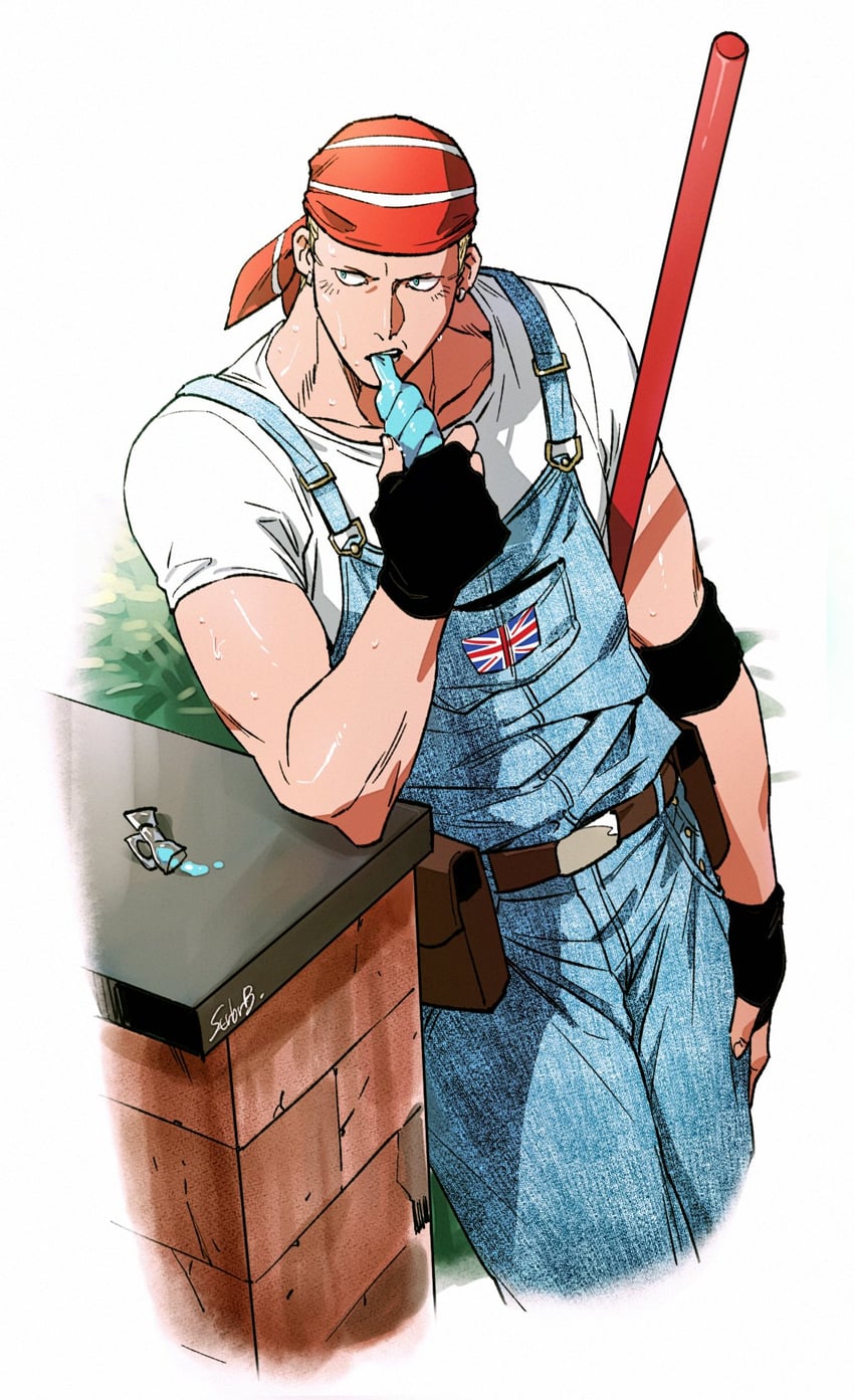 billy kane (the king of fighters and 1 more) drawn by strbrb789