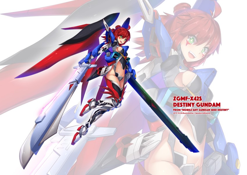 destiny gundam (gundam and 2 more) drawn by i.takashi