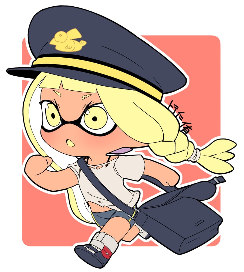 inkling player character, inkling girl, and veronika (splatoon and 1 more) drawn by minamidena