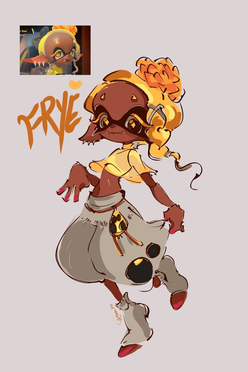 frye (splatoon and 1 more) drawn by pona_pii