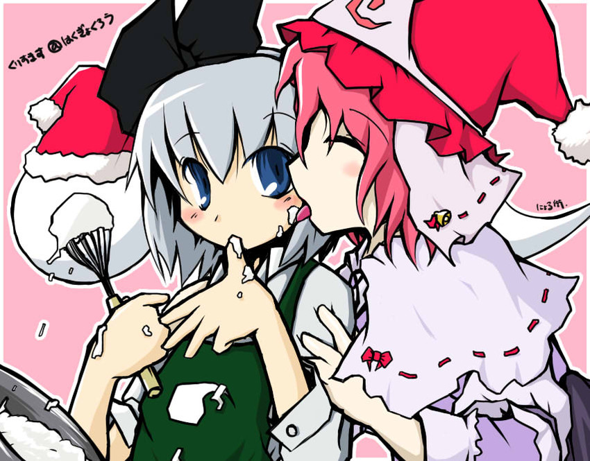 konpaku youmu and saigyouji yuyuko (touhou) drawn by nyoru_(heterochromia)