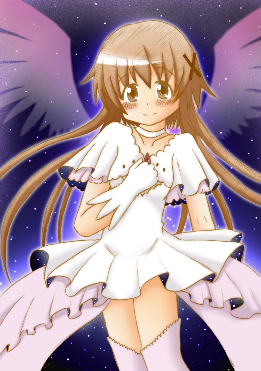 kaname madoka, ultimate madoka, and yuno (mahou shoujo madoka magica and 2 more) drawn by naganohara_nisu