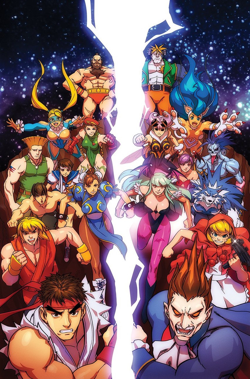 chun-li, morrigan aensland, cammy white, lilith, ryu, and 13 more (street fighter and 5 more) drawn by robaato and udon_entertainment