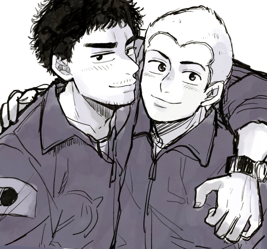 nanba mutta and nanba hibito (uchuu kyoudai) drawn by keroko_(keroooon)