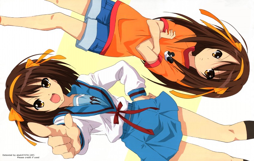suzumiya haruhi (suzumiya haruhi no yuuutsu) drawn by sakamoto_kazuya
