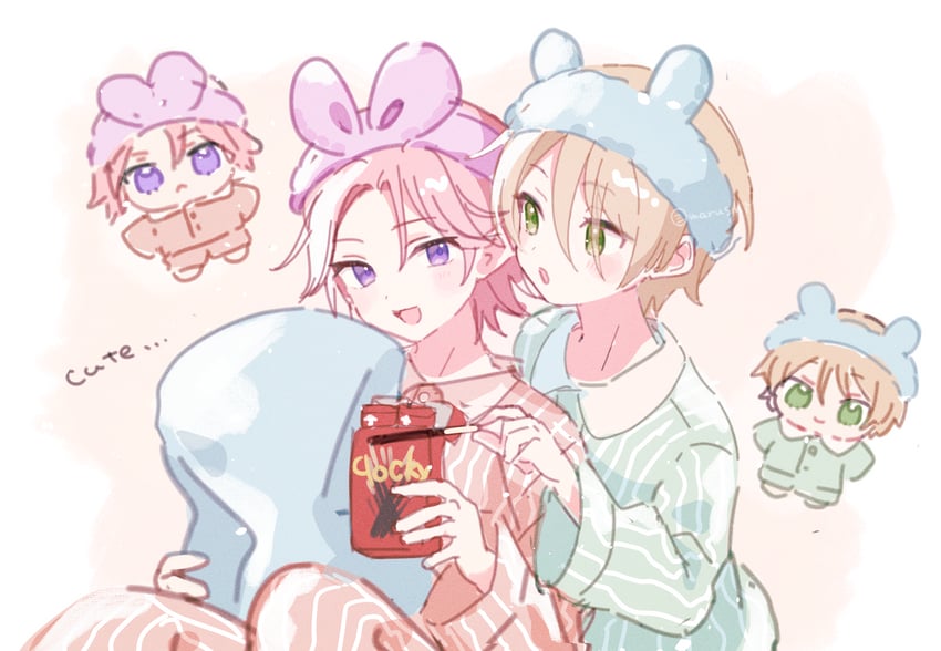 shiratori aira and oukawa kohaku (ensemble stars!) drawn by shisokonbu
