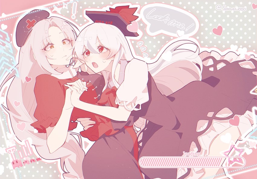 kamishirasawa keine and yagokoro eirin (touhou) drawn by somei_ooo