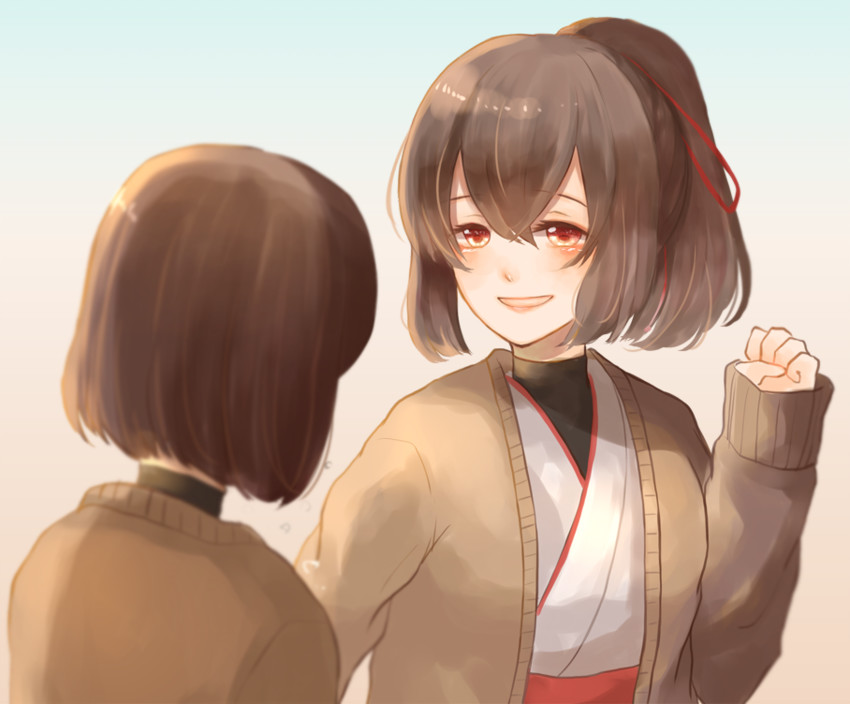 hyuuga and ise (kantai collection) drawn by yuzu_(kimagure_kankitsurui)
