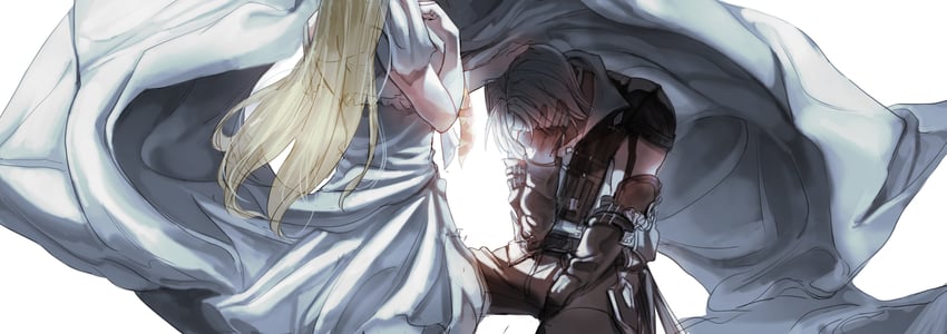 thancred waters and minfilia warde (final fantasy and 1 more) drawn by sona_(mmediocreman)