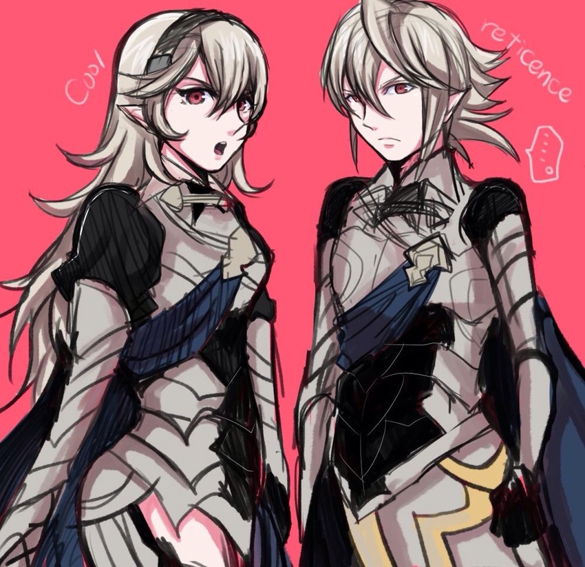 female corrin and male corrin (fire emblem and 1 more) drawn by rem_(eyes_410)